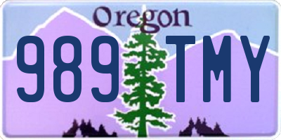 OR license plate 989TMY