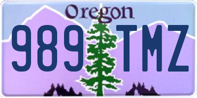 OR license plate 989TMZ