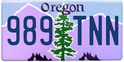 OR license plate 989TNN