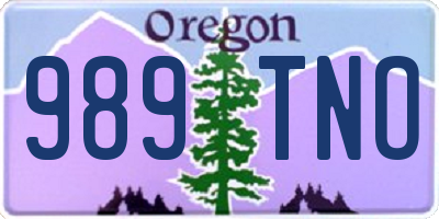 OR license plate 989TNO