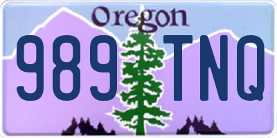 OR license plate 989TNQ