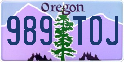 OR license plate 989TOJ