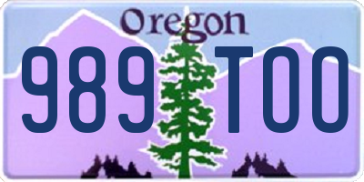 OR license plate 989TOO