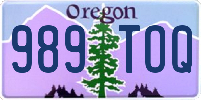 OR license plate 989TOQ