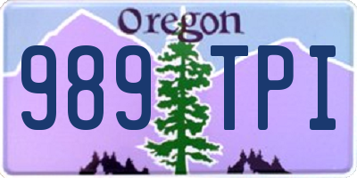 OR license plate 989TPI