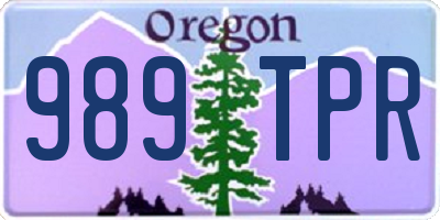 OR license plate 989TPR