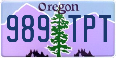 OR license plate 989TPT