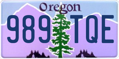 OR license plate 989TQE