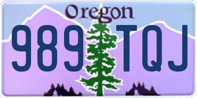 OR license plate 989TQJ