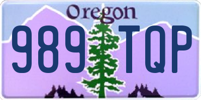OR license plate 989TQP