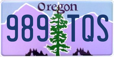 OR license plate 989TQS