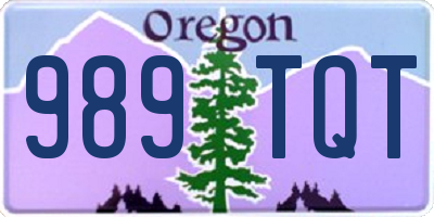 OR license plate 989TQT