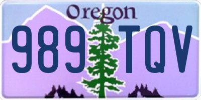 OR license plate 989TQV
