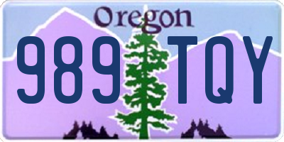 OR license plate 989TQY