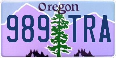 OR license plate 989TRA