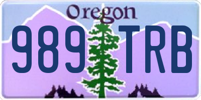 OR license plate 989TRB