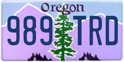 OR license plate 989TRD