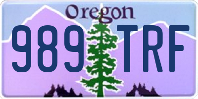 OR license plate 989TRF