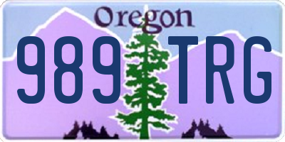 OR license plate 989TRG