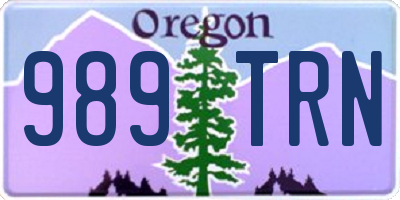 OR license plate 989TRN