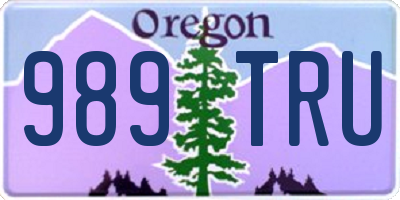 OR license plate 989TRU