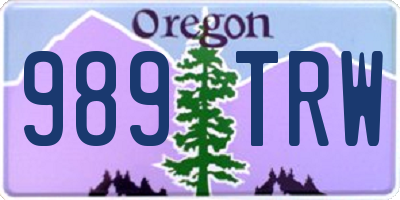 OR license plate 989TRW