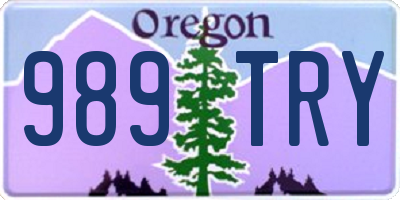 OR license plate 989TRY