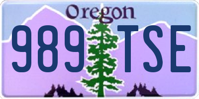 OR license plate 989TSE