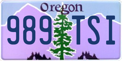 OR license plate 989TSI