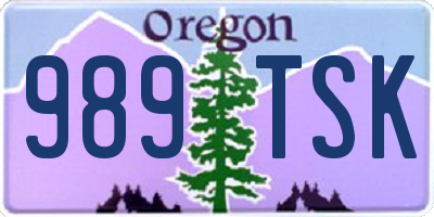 OR license plate 989TSK
