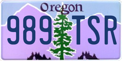 OR license plate 989TSR