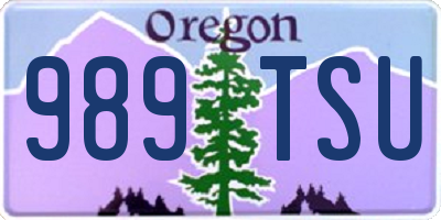 OR license plate 989TSU