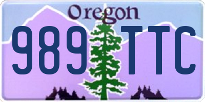 OR license plate 989TTC