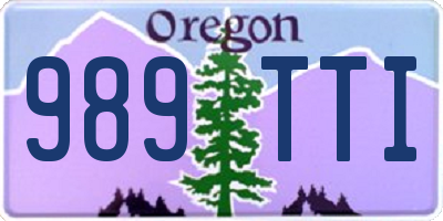 OR license plate 989TTI