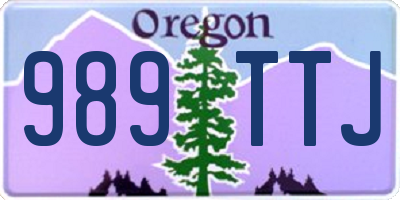 OR license plate 989TTJ