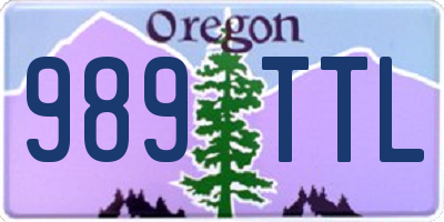OR license plate 989TTL