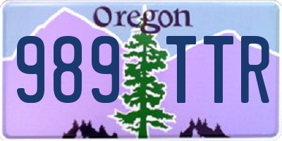 OR license plate 989TTR