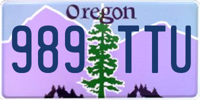 OR license plate 989TTU