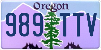 OR license plate 989TTV