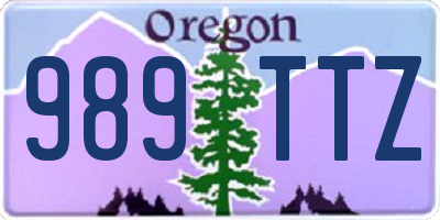 OR license plate 989TTZ