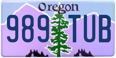 OR license plate 989TUB