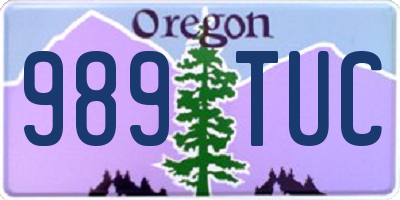 OR license plate 989TUC