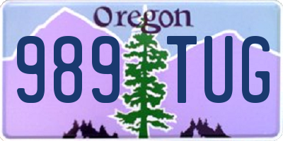 OR license plate 989TUG