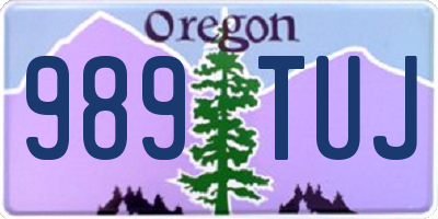 OR license plate 989TUJ