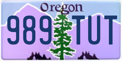 OR license plate 989TUT