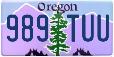 OR license plate 989TUU