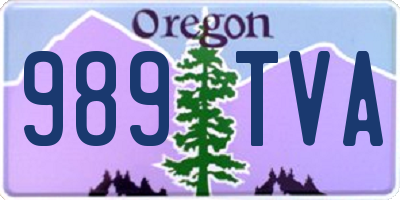 OR license plate 989TVA