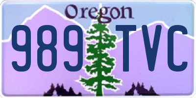 OR license plate 989TVC