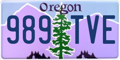 OR license plate 989TVE