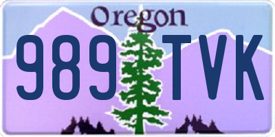 OR license plate 989TVK